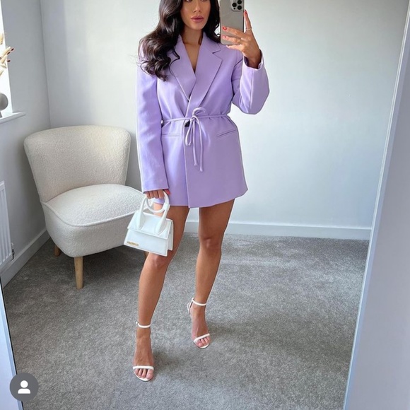 Zara STRAIGHT CUT BELTED BLAZER - Picture 12 of 16